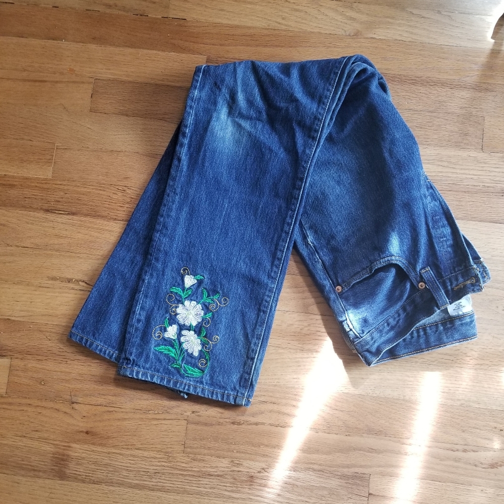 Vintage Levi's 501 Buttonfly Embroidered Jeans